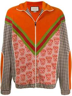 Gucci комбинированная куртка на молнии