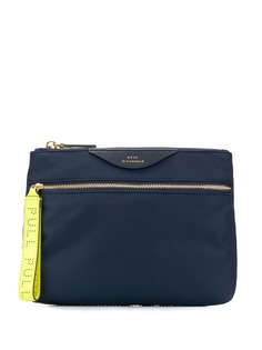 Anya Hindmarch logo embossed pouch