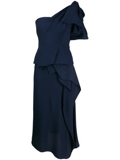 Roland Mouret Toulon asymmetric ruffled top