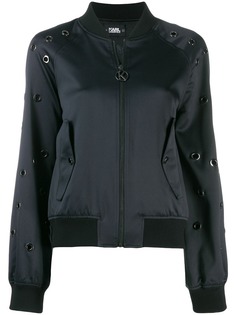 Karl Lagerfeld куртка-бомбер с люверсами