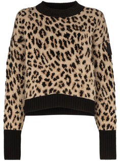 Moncler leopard print jumper