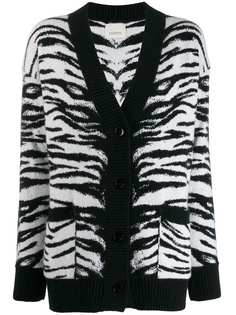 Laneus Zebra pattern cardigan