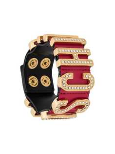 Moschino embellished logo bangle bracelet