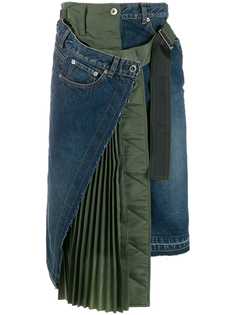 Sacai deconstructed denim skirt