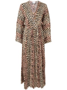 Nanushka belted animal print dress