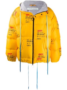 Off-White printed logo puffer jacket