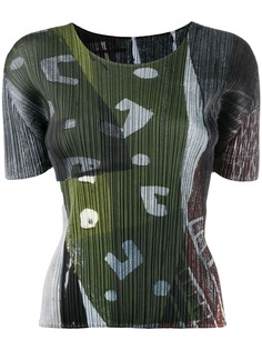 Pleats Please By Issey Miyake abstract patterned T-shirt