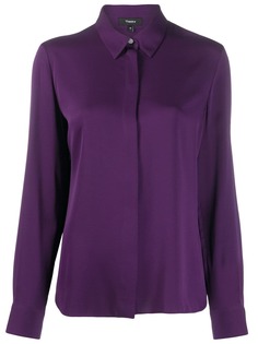 Theory slim-fit silk shirt