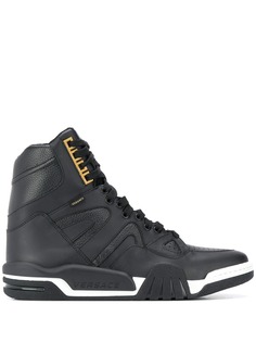 Versace hi-top panelled sneakers