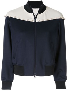 3.1 Phillip Lim pearl-embellished panelled bomber jacket