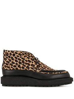 Sacai leopard print boots