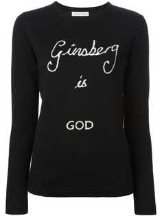 Bella Freud джемпер `Ginsberg is God`