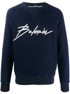 Balmain signature logo print sweatshirt