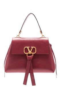 Бордовая кожаная сумка VRing Valentino