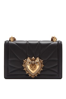 Черная кожаная сумка Devotion small Dolce & Gabbana