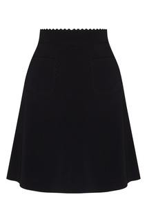 Черная юбка с фактурной отделкой RED Valentino