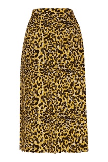 Плиссированная юбка с анималистическим принтом Gucci