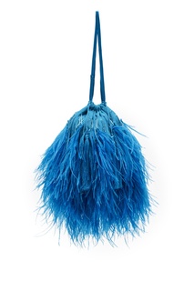 Голубая сумка с перьями Attico