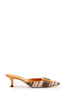 Текстильные мюли Aysale с узорами Manolo Blahnik