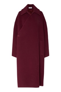 Бордовое пальто Balenciaga