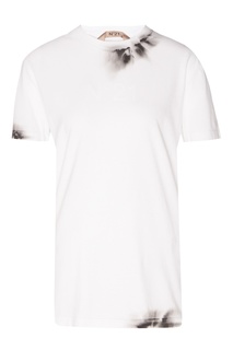 Белая футболка с принтом в виде пятен No.21