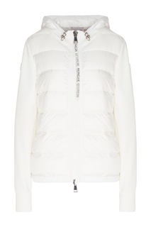 Комбинированная белая куртка Moncler