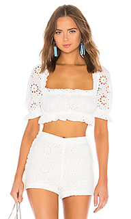 Укороченный топ с рукавами-фонариками peasant top - LPA