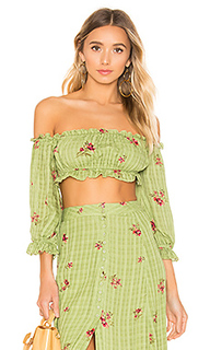 Цветочный топ с открытыми плечами sady - MAJORELLE