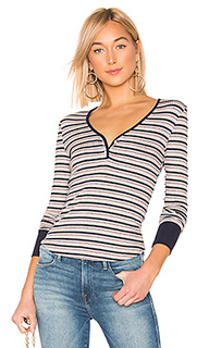 Топ с длинным рукавом stripe henley - FRAME