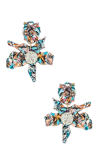 Серьги crystal lily clip on - Lele Sadoughi