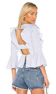 Топ с воланом - BCBGMAXAZRIA