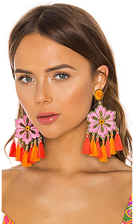 Серьги hibiscus rosa - Mercedes Salazar