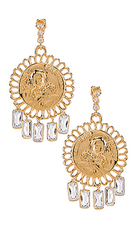 Серьги-монета baguette - Lili Claspe