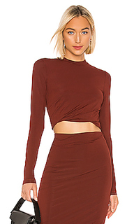 Топ с длинным рукавом crepe jersey twisted - T by Alexander Wang