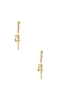 Серьги-кольца split gothic - The M Jewelers NY