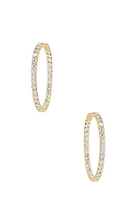 Серьги-кольца large pave 925 - The M Jewelers NY