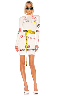 Облегающее мини платье - OFF-WHITE