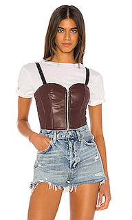 Cherice zip front bustier - superdown