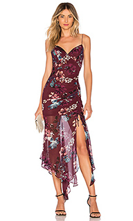 Платье burgundy floral - NICHOLAS