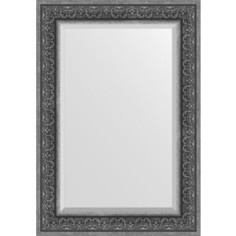 Зеркало с фацетом в багетной раме поворотное Evoform Exclusive 69x99 см, вензель серебряный 101 мм (BY 3449)