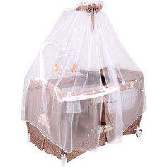 Манеж Lorelli SleepNDream rocker Бежевый / Beige Zaza 1824