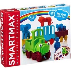 Магнитный конструктор Bondibon SmartMax Мой первый Поезд с животными, 25 деталей (ВВ2196)