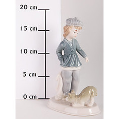 Сувенир Snowmen фигурка мальчик с собакой 18см Рождество (Е92354)