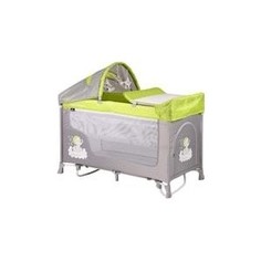 Манеж Lorelli San Remo 2 Rocker Зелено-серый Green&Grey Elephants 1937