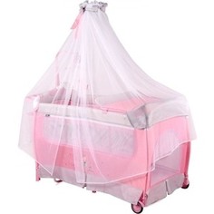 Манеж Lorelli SleepNDream rocker Серо-розовый Pink Ballet 1933