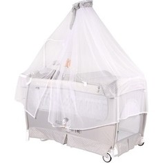 Манеж Lorelli SleepNDream rocker Серый Grey Cool Cat 1934