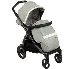 Коляска прогулочная Peg-Perego BOOK PLUS POP UP, с шасси BOOK 51 TITANIA Luxe Pure (св.серый) GL000917767