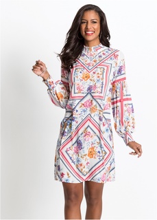 Платье с принтом, шифон Bonprix