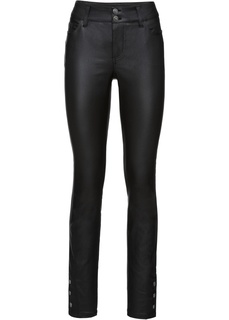 Брюки из искусственной кожи с заклёпками Bonprix