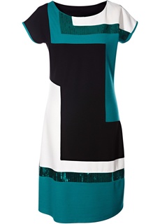 Трикотажное платье блок-колор Bonprix